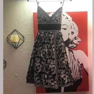 Studio floral tea party sundress v neck black sexy